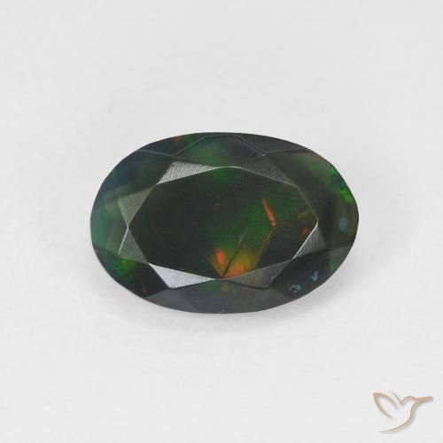 1.05ct Natural Multicolor Ópalo, Ovalada, Transparente