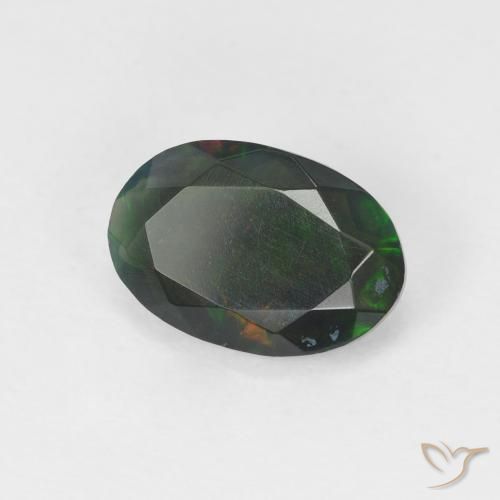 Ópalo Multicolor natural de 1.05 ct, Ovalada, Transparente