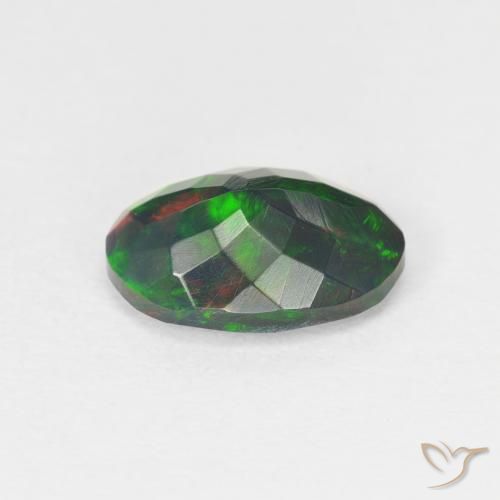 Ópalo Multicolor natural de 1.05 ct, Ovalada, Transparente