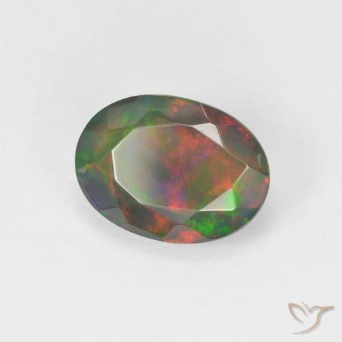 Ópalo Multicolor natural de 1.65 ct, Ovalada, Translúcido