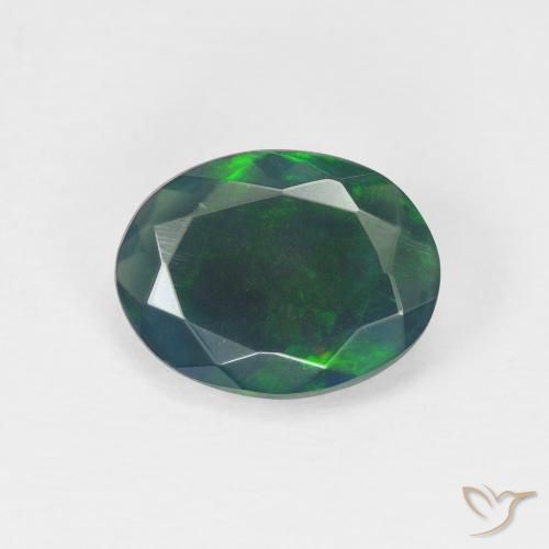 1.13ct Natural Multicolor Ópalo, Ovalada, Translúcido