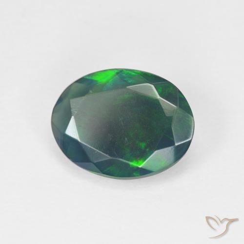 Ópalo Multicolor natural de 1.13 ct, Ovalada, Translúcido