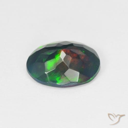 Ópalo Multicolor natural de 1.13 ct, Ovalada, Translúcido
