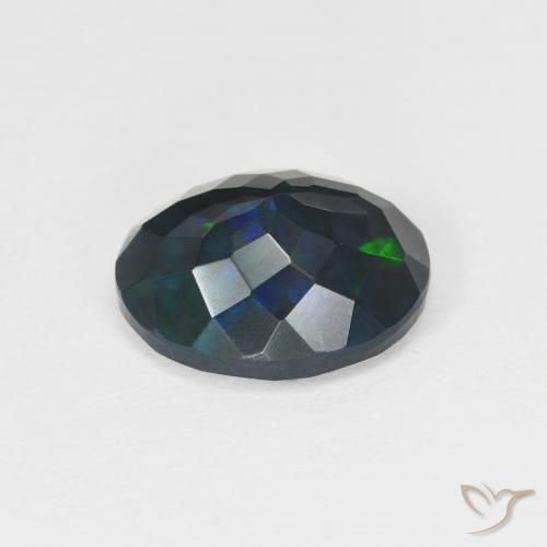 Ópalo Multicolor natural de 2.02 ct, Ovalada, Translúcido
