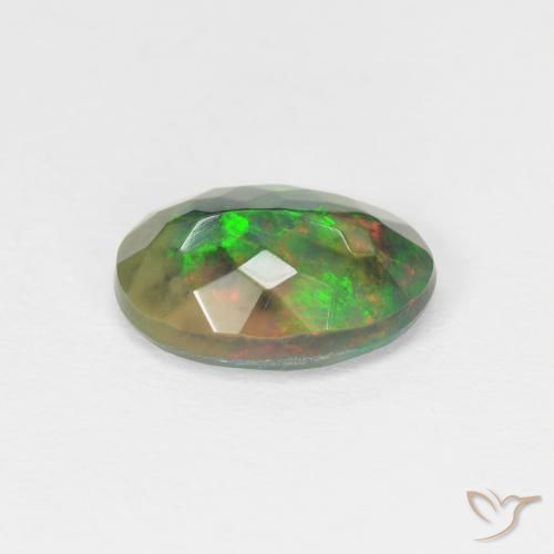 Ópalo Multicolor natural de 1.60 ct, Ovalada, Translúcido