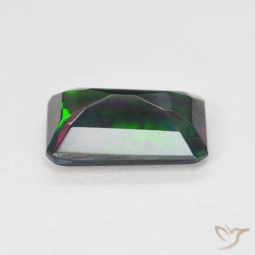 Ópalo Multicolor natural de 1.70 ct, Corte Octágono / Esmeralda, Translúcido