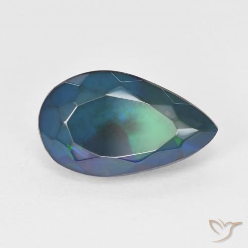 Ópalo Multicolor natural de 2.34 ct, En forma de pera, Translúcido