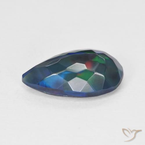 Ópalo Multicolor natural de 2.34 ct, En forma de pera, Translúcido