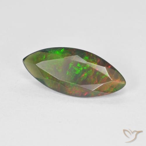 Ópalo Multicolor natural de 1.53 ct, Marquesa, Translúcido