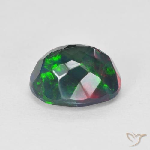 Ópalo Multicolor natural de 2.24 ct, Ovalada, Translúcido