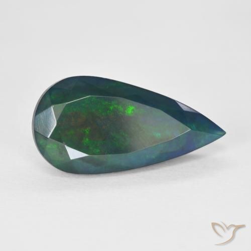 Ópalo Multicolor natural de 3.48 ct, En forma de pera, Translúcido