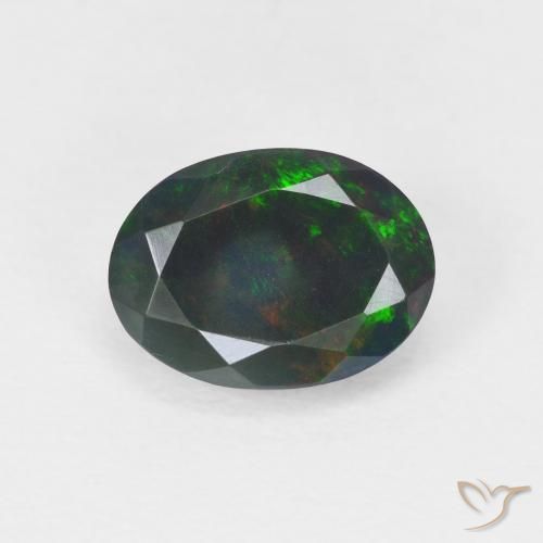 1.09ct Natural Multicolor Ópalo, Ovalada, Translúcido
