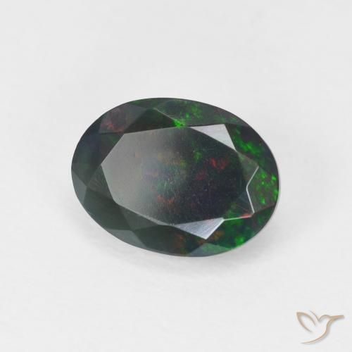 Ópalo Multicolor natural de 1.09 ct, Ovalada, Translúcido