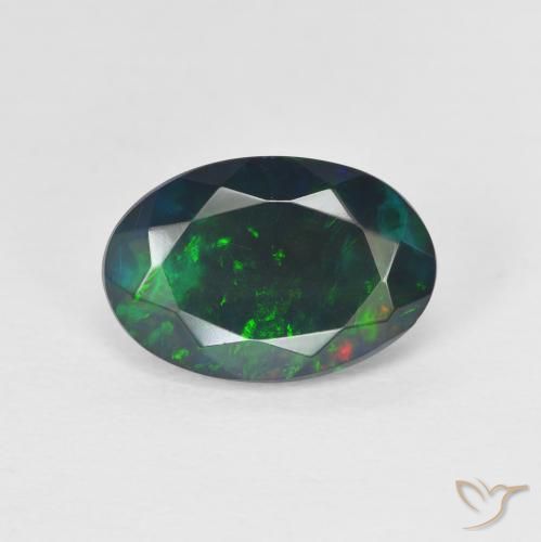 1.62ct Natural Multicolor Ópalo, Ovalada, Translúcido