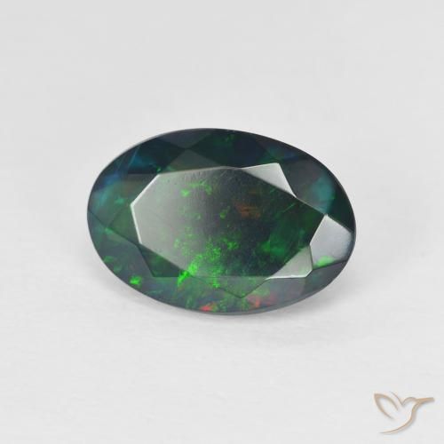 Ópalo Multicolor natural de 1.62 ct, Ovalada, Translúcido