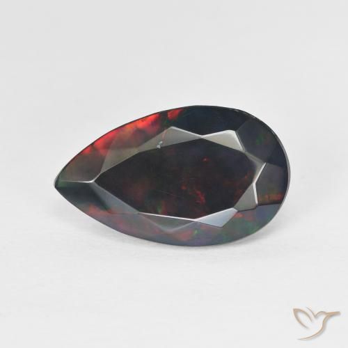 Ópalo Multicolor natural de 2.20 ct, En forma de pera, Translúcido