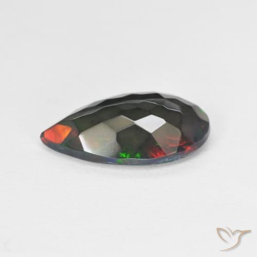 Ópalo Multicolor natural de 2.20 ct, En forma de pera, Translúcido