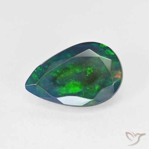 1.90ct Natural Multicolor Ópalo, En forma de pera, Translúcido