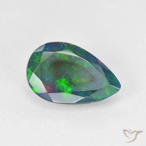 Ópalo Multicolor natural de 1.90 ct, En forma de pera, Translúcido