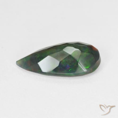 Ópalo Multicolor natural de 2.06 ct, En forma de pera, Translúcido