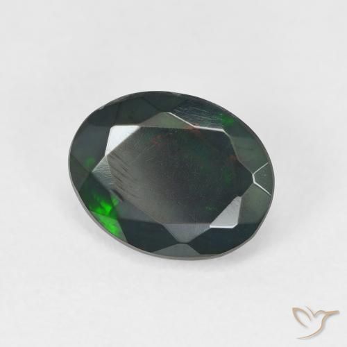 Ópalo Multicolor natural de 1.29 ct, Ovalada, Translúcido