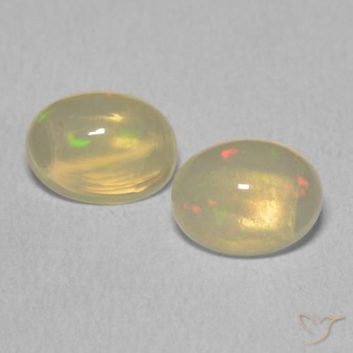 1.62ctw Natural Multicolor Ópalo, Ovalada, Transparente
