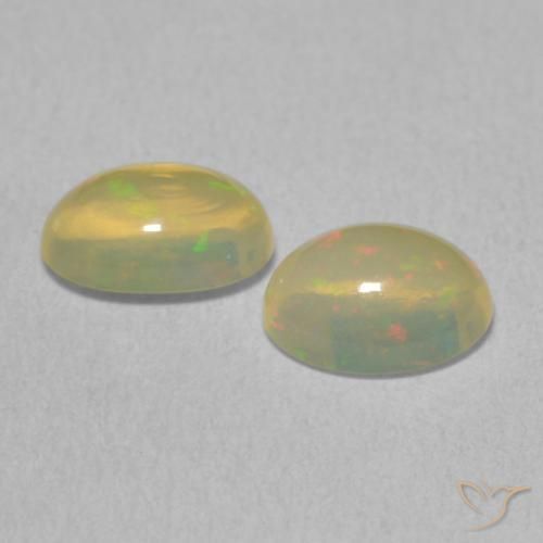 Gemas de Ópalo Multicolor natural de 1.62 ct, Ovalada, Transparente
