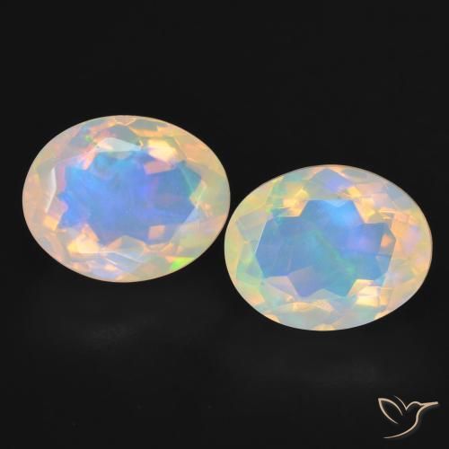4.65ctw Natural Multicolor Ópalo, Ovalada, Transparente