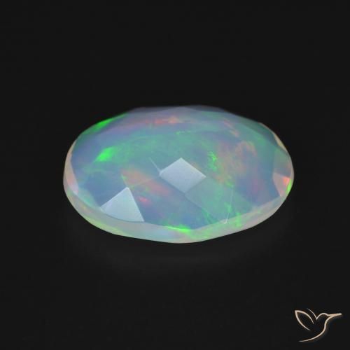 Ópalo Multicolor natural de 2.05 ct, Ovalada, Transparente
