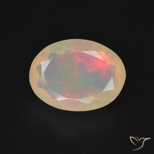 2.21ct Natural Multicolor Ópalo, Ovalada, Translúcido