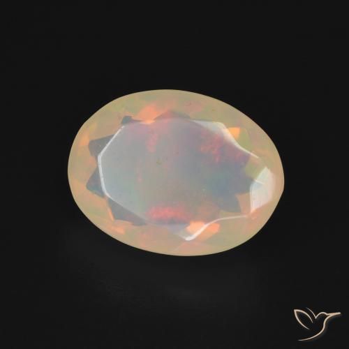 Ópalo Multicolor natural de 2.21 ct, Ovalada, Translúcido