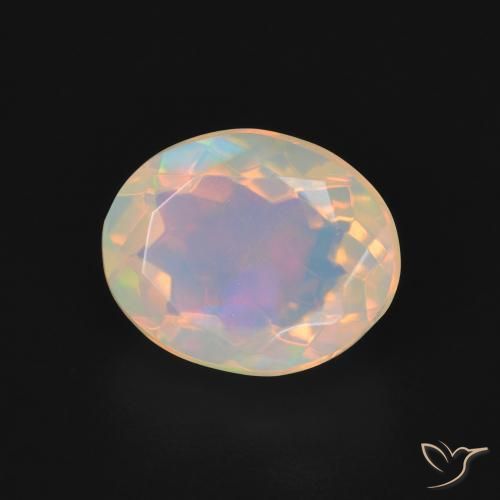 Ópalo Multicolor natural de 1.75 ct, Ovalada, Transparente