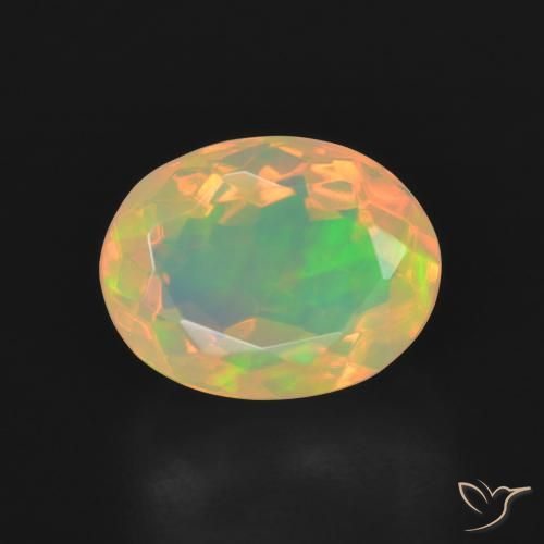 2.34ct Natural Multicolor Ópalo, Ovalada, Transparente