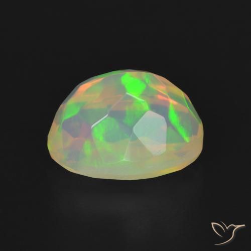 Ópalo Multicolor natural de 2.34 ct, Ovalada, Transparente