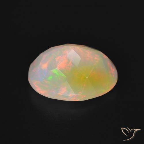 Ópalo Multicolor natural de 2.57 ct, Ovalada, Translúcido
