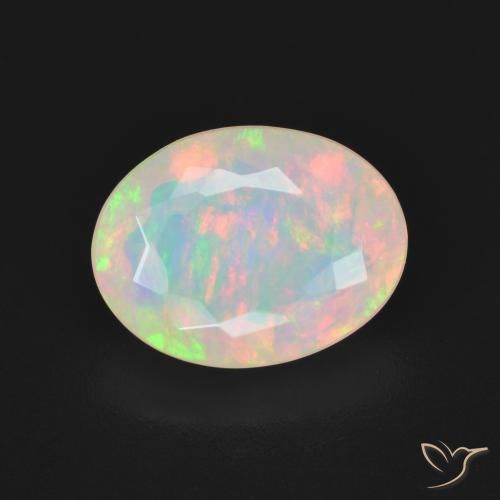 2.36ct Natural Multicolor Ópalo, Ovalada, Translúcido