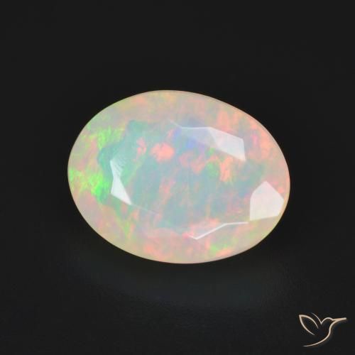 Ópalo Multicolor natural de 2.36 ct, Ovalada, Translúcido