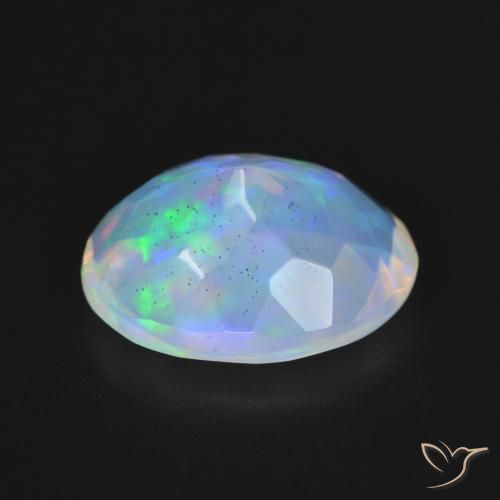 Ópalo Multicolor natural de 3.60 ct, Ovalada, Transparente