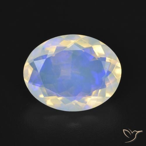 3.07ct Natural Multicolor Ópalo, Ovalada, Transparente