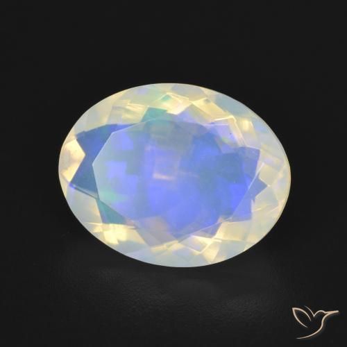 Ópalo Multicolor natural de 3.07 ct, Ovalada, Transparente