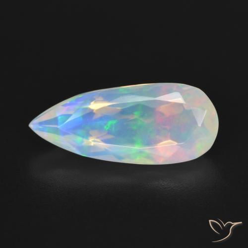 2.64ct Natural Multicolor Ópalo, En forma de pera, Transparente