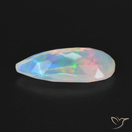 Ópalo Multicolor natural de 2.64 ct, En forma de pera, Transparente