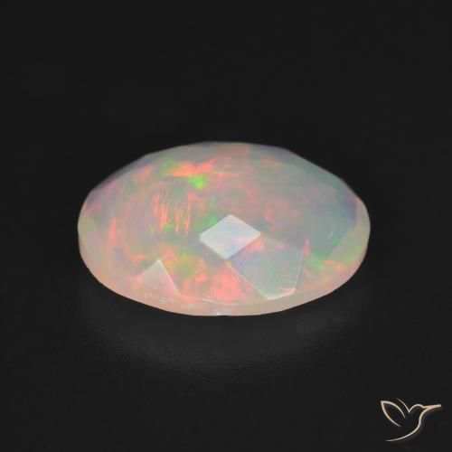 Ópalo Multicolor natural de 2.16 ct, Ovalada, Transparente