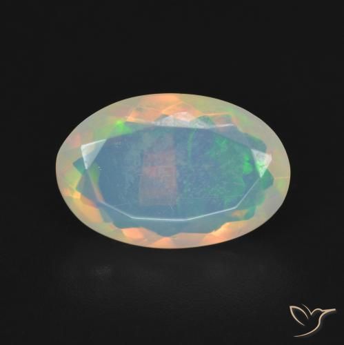 2.34ct Natural Multicolor Ópalo, Ovalada, Transparente