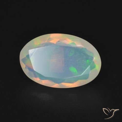 Ópalo Multicolor natural de 2.34 ct, Ovalada, Transparente