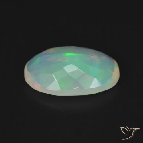 Ópalo Multicolor natural de 2.34 ct, Ovalada, Transparente