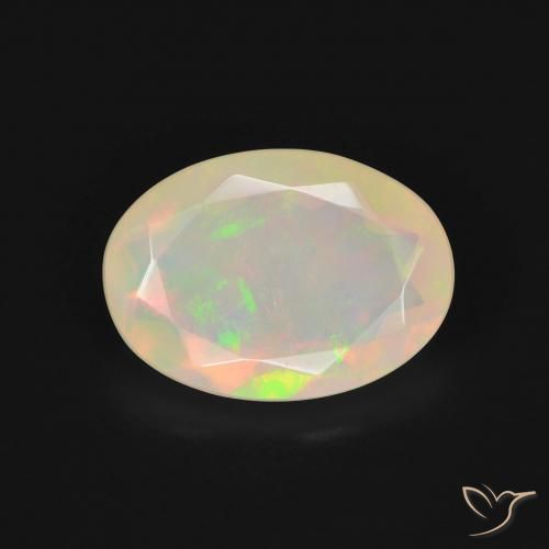1.82ct Natural Multicolor Ópalo, Ovalada, Translúcido, Photo A