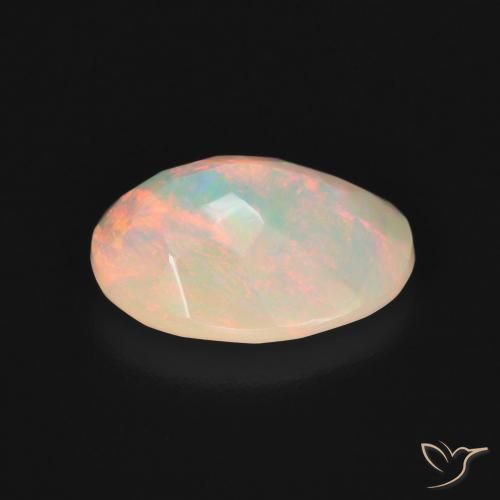 Ópalo Multicolor natural de 2.60 ct, Ovalada, Translúcido