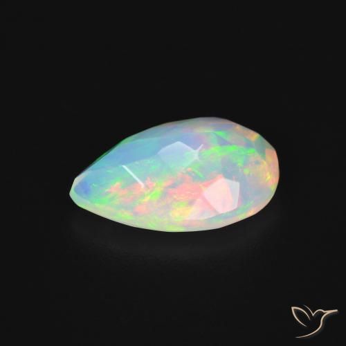 Ópalo Multicolor natural de 1.79 ct, En forma de pera, Translúcido