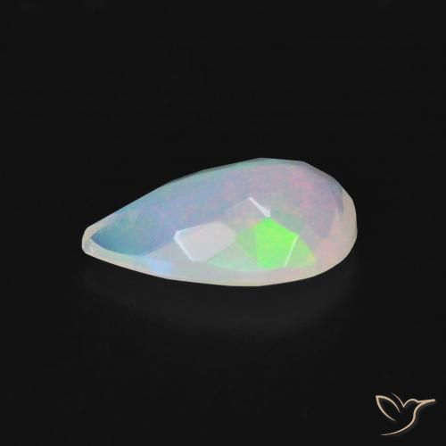 Ópalo Multicolor natural de 1.37 ct, En forma de pera, Transparente